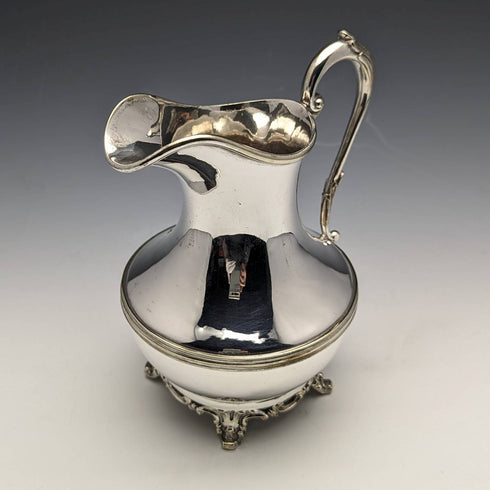 英國古董銀盤奶油壺